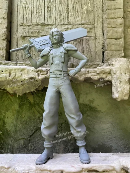 zack from final fantasy 7 - 3D model for printing | AssetsFree.com