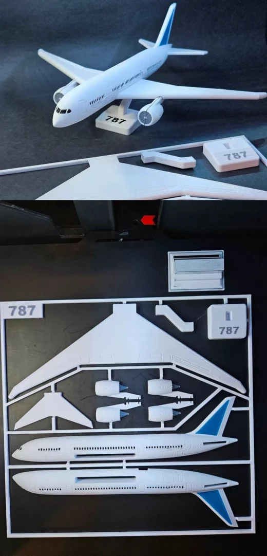 Набор для сборки самолёта 787 - 3D model for printing | AssetsFree.com
