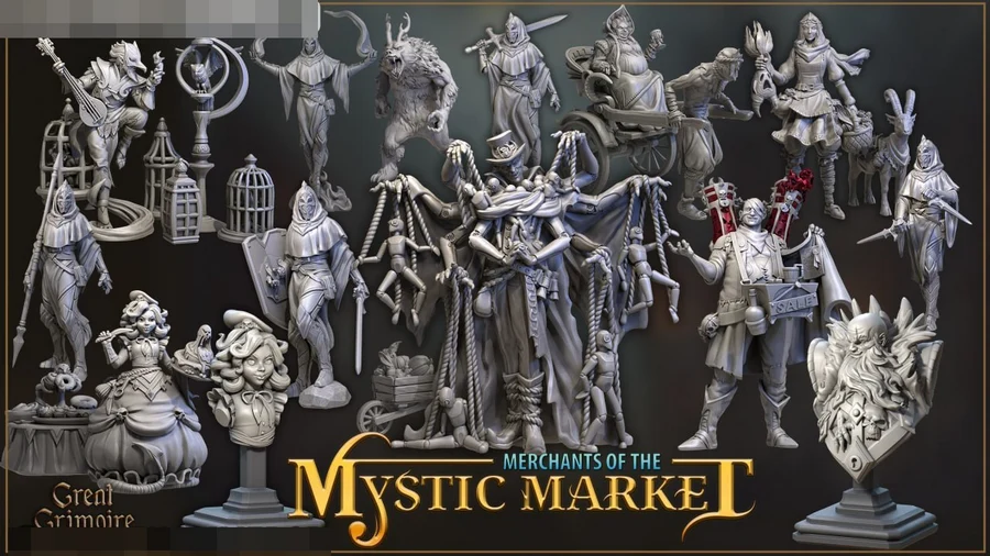 2023_02 Merchants of the Mystic Market – STL 3D Print Model | AssetsFree.com 2023 02 merchants of the mystic market