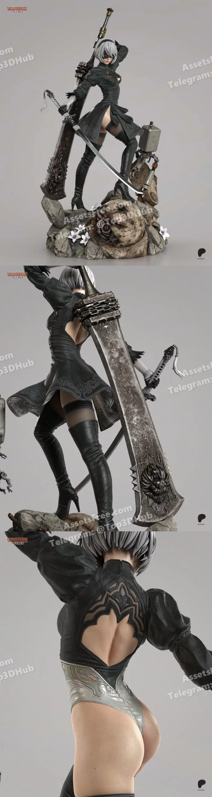 2B_FULLSIZE_TanukiFigures – STL 3D Print Model | AssetsFree.com 2b fullsize tanukifigures