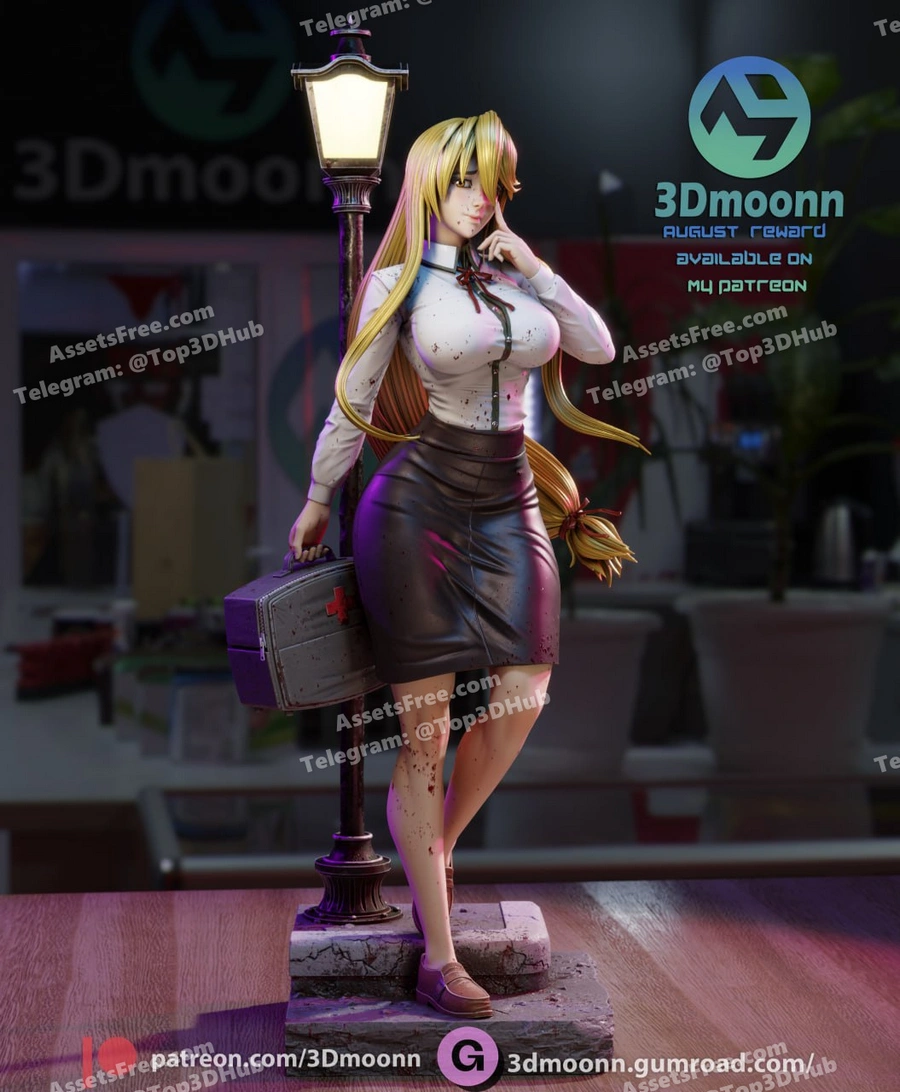 3dmoonn high school dxd shizuka marikawa