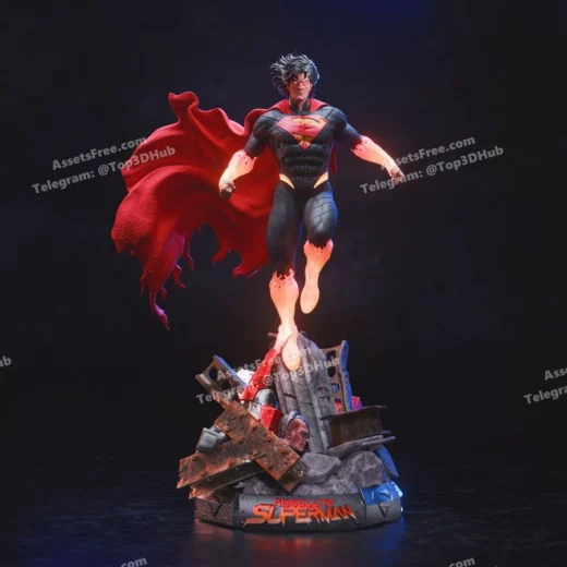 Absolute superman sculpture