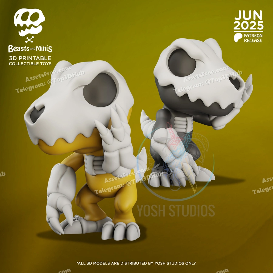 AGUMON – STL 3D Print Model | AssetsFree.com Agumon