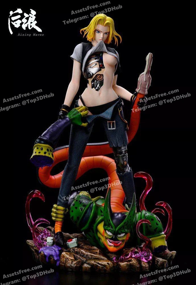 Android_18_vs_Cell – STL 3D Print Model | AssetsFree.com Android 18 vs cell