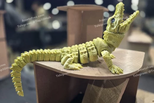 Articulated alligator flexi reptile