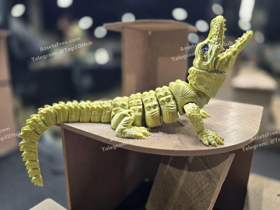 Articulated alligator flexi reptile