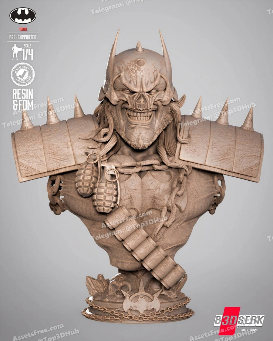 B3dserk batman who frags portrait bust