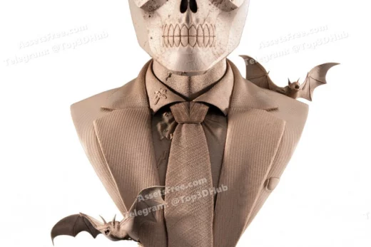 B3dserk black mask portrait bust