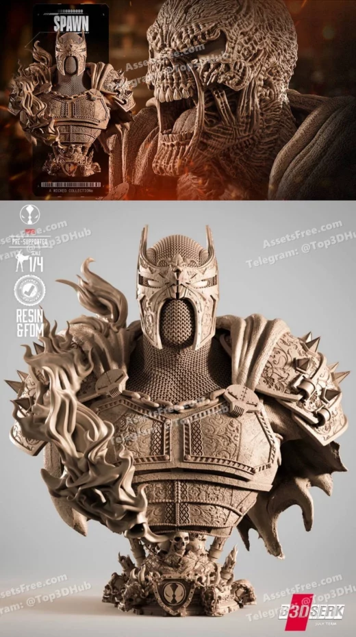 B3dserk medieval spawn portrait bust