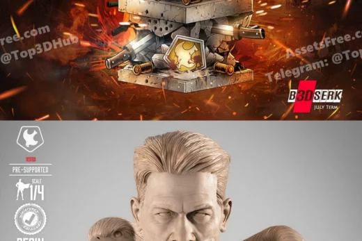 B3dserk peace maker portrait bust