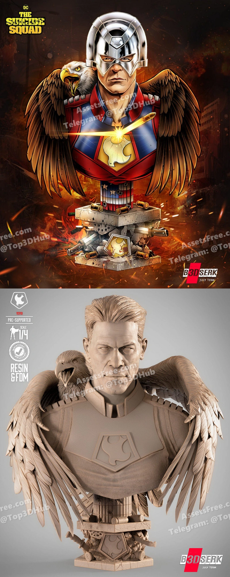 B3dserk peace maker portrait bust