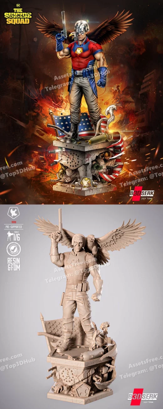 B3dserk peace maker sculpture