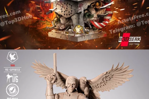 B3dserk peace maker sculpture