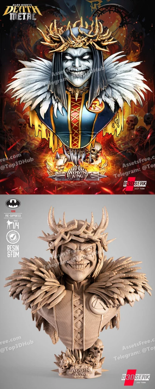 B3dserk robin king portrait bust