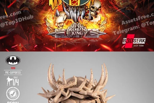 B3dserk robin king portrait bust