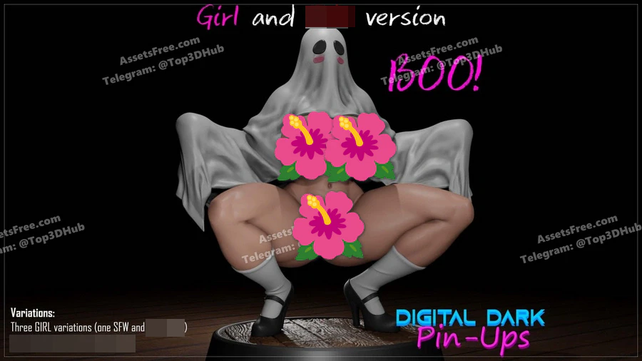 Boo ghost girl 16cm tall pack