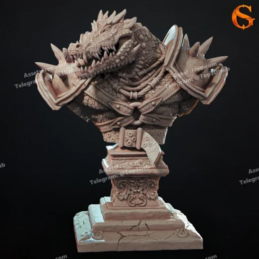 Bust crackle tooth, human were crocodile fighter