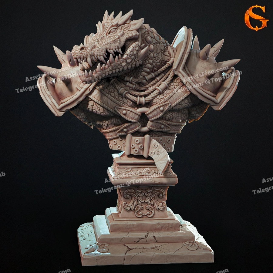 Bust crackle tooth, human were crocodile fighter