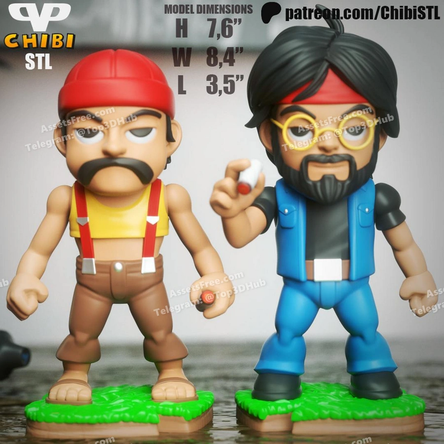 Cheech and Chong – STL 3D Print Model | AssetsFree.com Cheech and chong