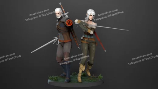 Ciri and geralt the witcher 3