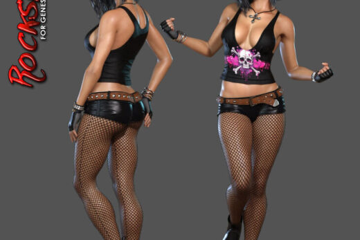 Exnem dforce rockstar for genesis 8 female