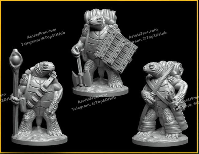 FDG – DragonLock – Miniatures – Turdle Adventurers – STL 3D Print Model | AssetsFree.com Fdg dragonlock miniatures turdle adventurers