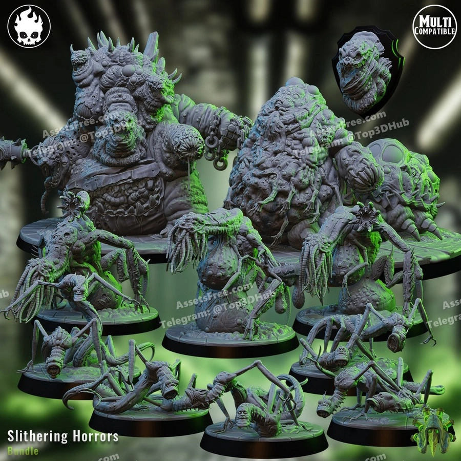 Fleshcraft – 2024-09 – Slithering Horrors – STL 3D Print Model | AssetsFree.com Fleshcraft 2024 09 slithering horrors