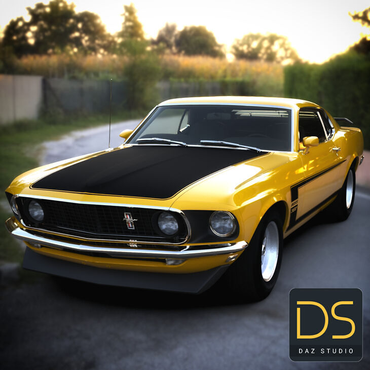 Ford mustang boss 1969 for daz studio