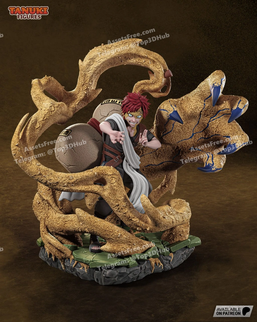 Gaara – Naruto – Fullsize – STL 3D Print Model | AssetsFree.com Gaara naruto fullsize