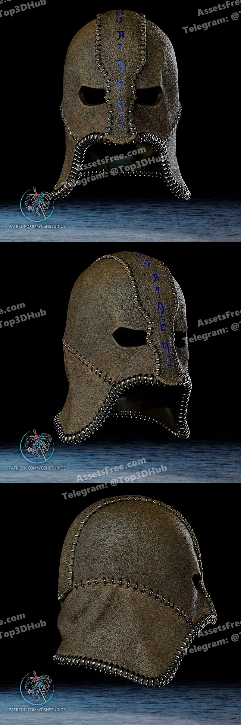 Gray fox mask yosh studio