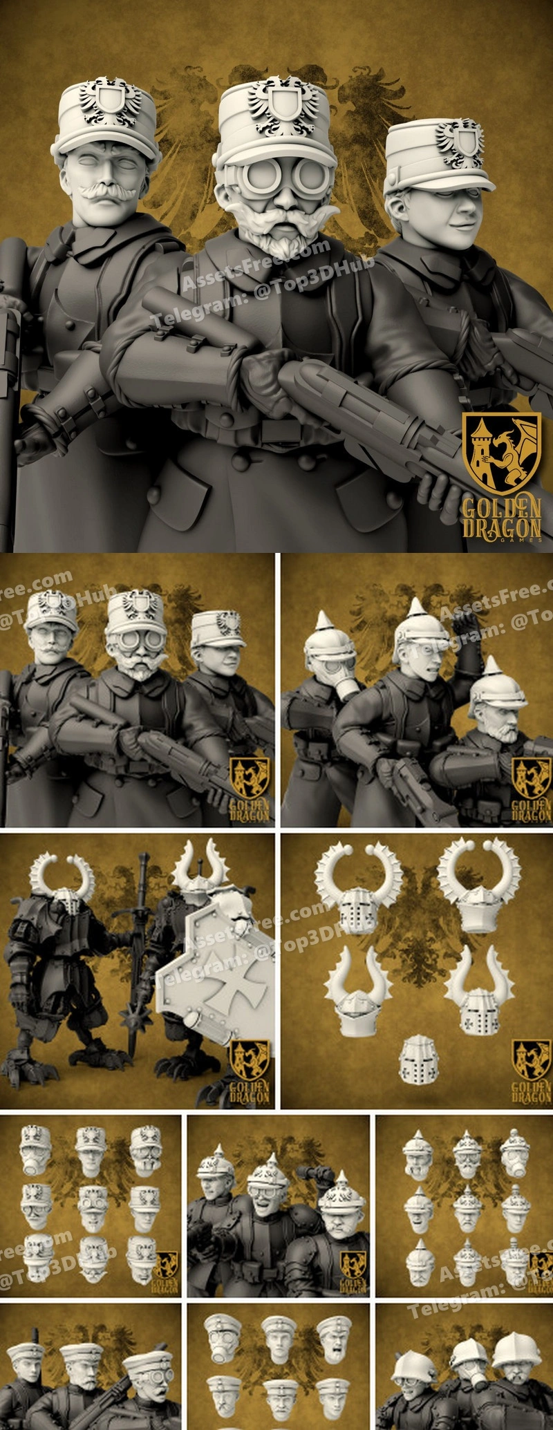 HRE Heads Expansion – STL 3D Print Model | AssetsFree.com Hre heads expansion