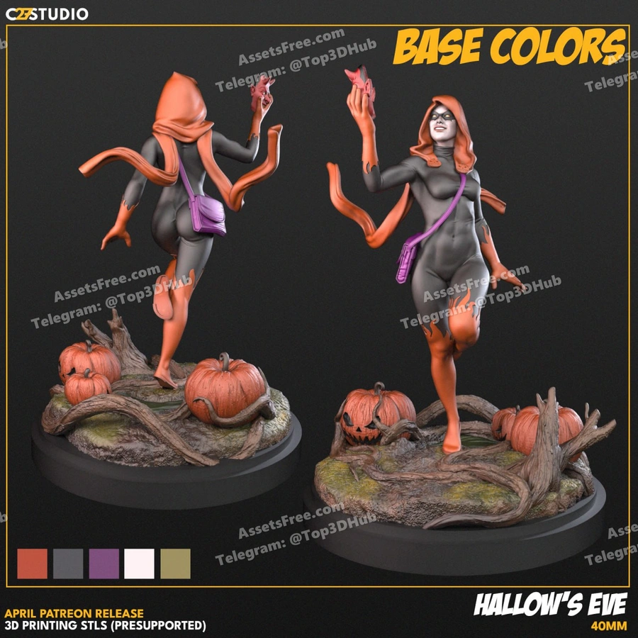 Hallow’s Eve – STL 3D Print Model | AssetsFree.com Hallow's eve