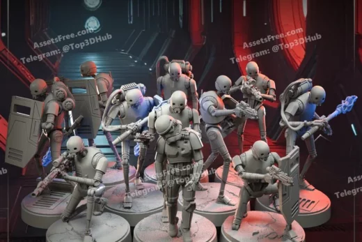 Imperial security droids riot control