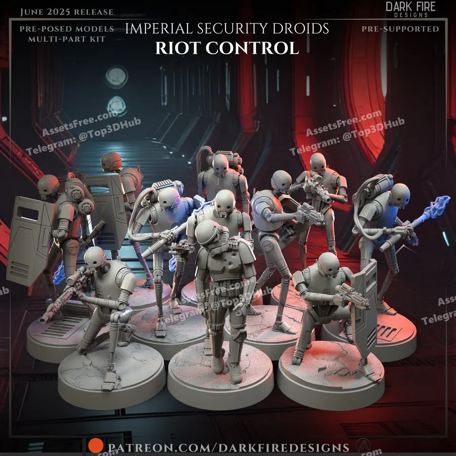 Imperial security droids riot control