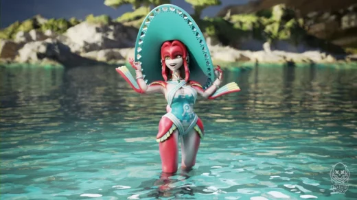 Jigglystix beach time fish girl mipha nsfw (1)
