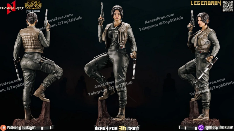 Jyn Erso-Star Wars-Nuskulart – STL 3D Print Model | AssetsFree.com Jyn erso star wars nuskulart