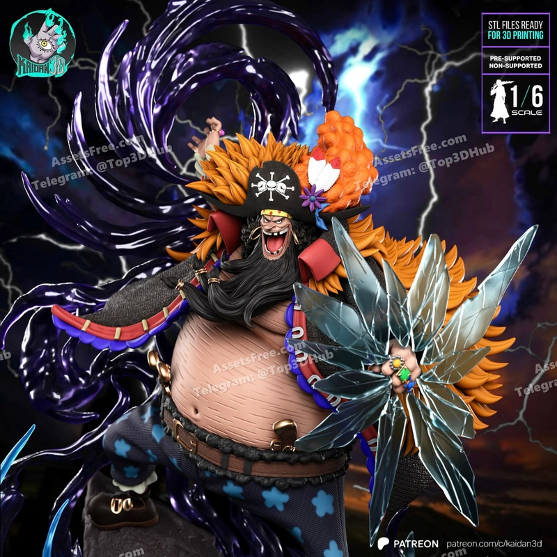 Kaidan – Black Beard – STL 3D Print Model | AssetsFree.com Kaidan black beard