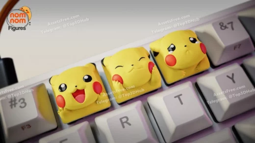 Keycaps pikachu pokemon nomnom figures