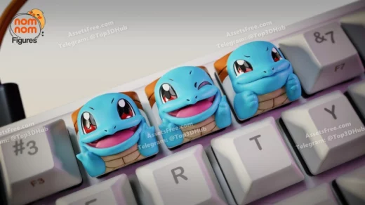 Keycaps squirtle pokemon nomnom figures