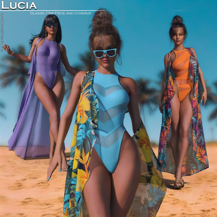 Lucia one piece and coverup for g881 females