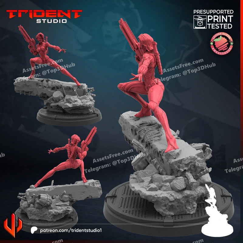 Marvel Rivals Black Widow – STL 3D Print Model | AssetsFree.com Marvel rivals black widow
