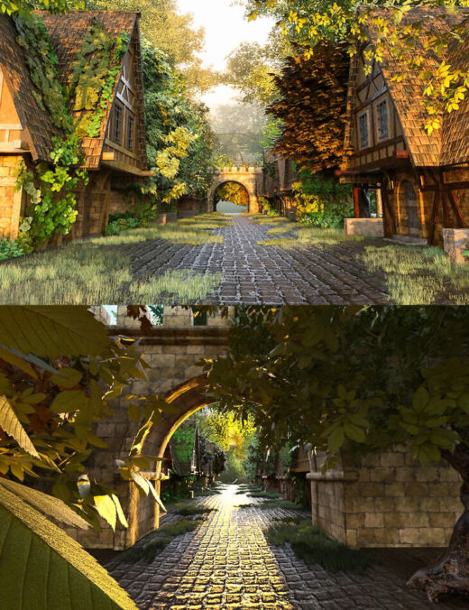 Medieval forest village