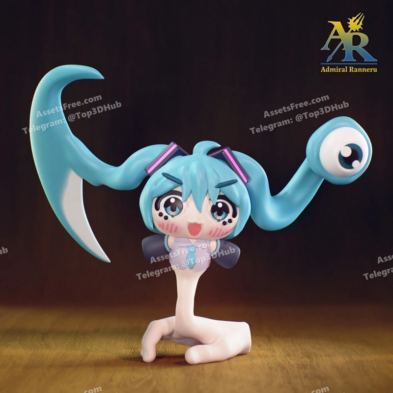 Miggu Miku – Admiral Ranneru – STL 3D Print Model | AssetsFree.com Miggu miku admiral ranneru
