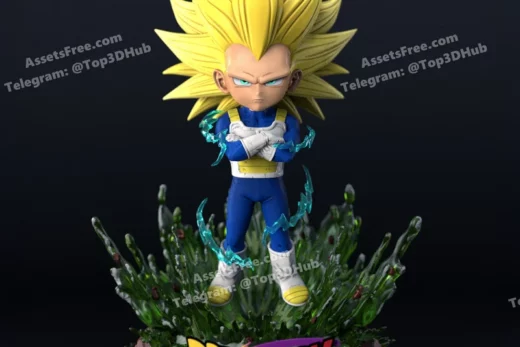 Mini vegeta ssj 3 dragon ball daima studio ghost figures