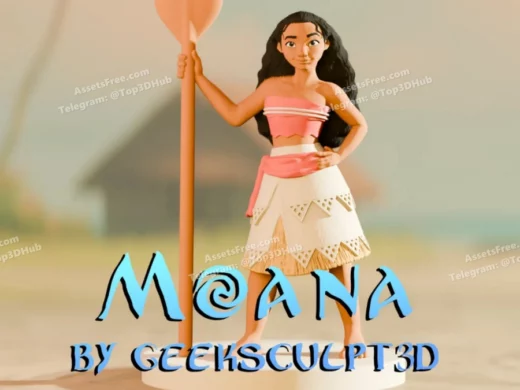 Moana figurine disney cartoon fan art