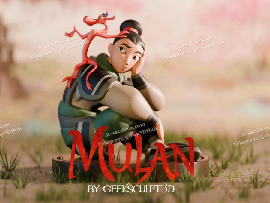 Mulan and mushu action figure for disney fans