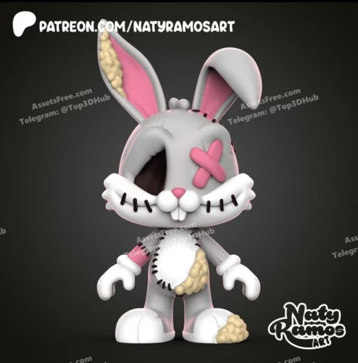 Naty ramos art bugs bunny chibi plush