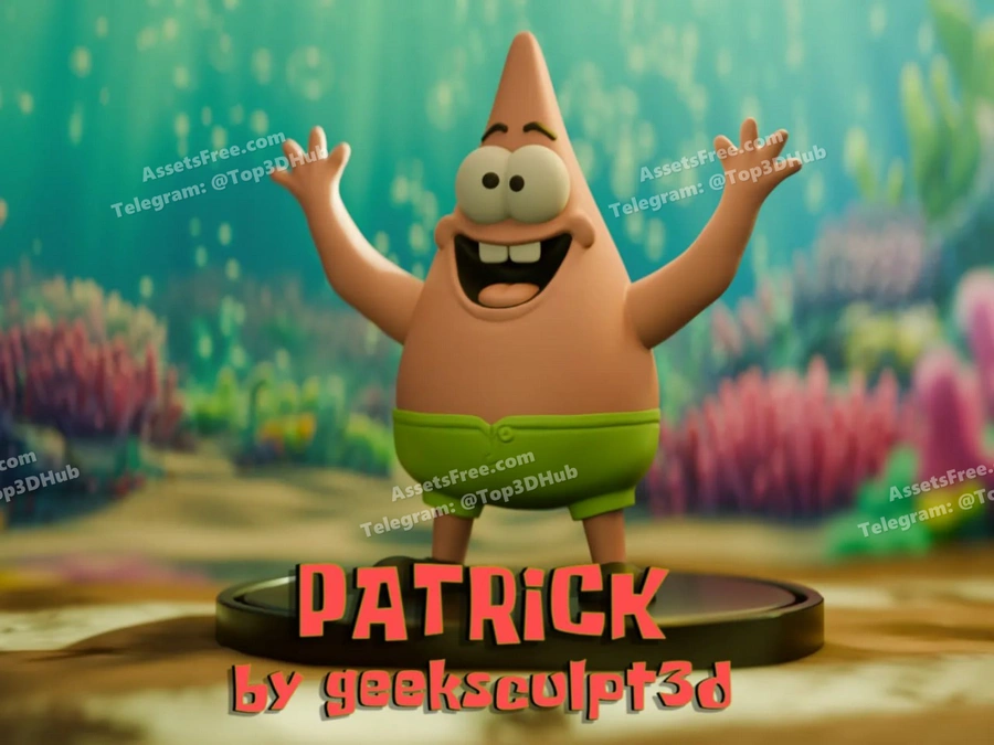 Patrick Star – SpongeBob SquarePants Character Art – STL 3D Print Model | AssetsFree.com Patrick star spongebob squarepants character art