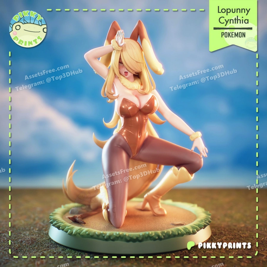 Pikky Prints – Pokemon – Cynthia (Lopunny) – STL 3D Print Model | AssetsFree.com Pikky prints pokemon cynthia (lopunny)