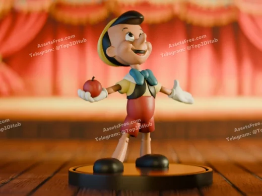 Pinocchio figurine iconic cartoon character art